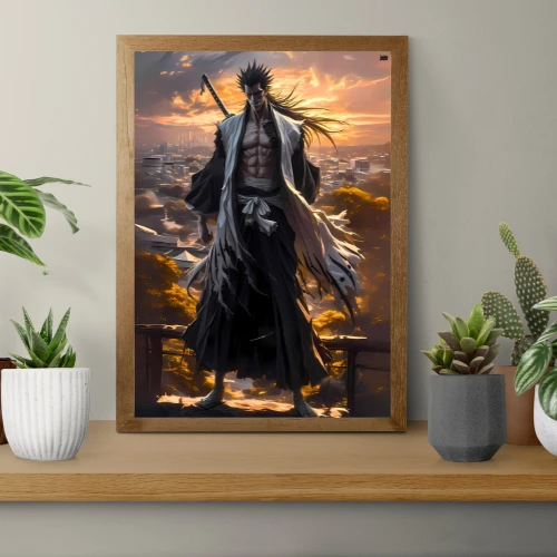 Kenpachi Zaraki - Bleach - A4 Poster with overwhelming strength!