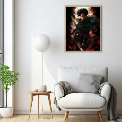 Levi: The Silent Warrior – Attack on Titan A3 Size Wall Poster