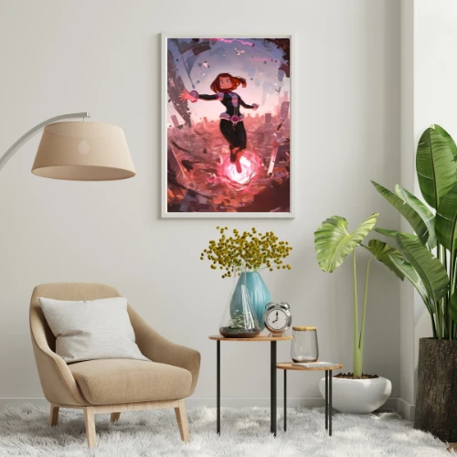 Ochaco Uraraka - My Hero Academia - A4 Poster featuring floating action!