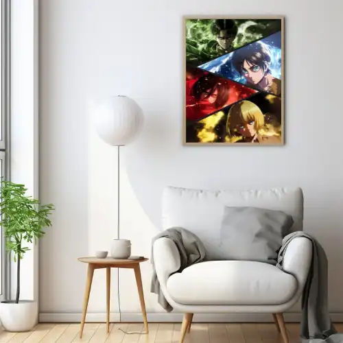 The Four Warriors – Attack on Titan A3 Size Wall Poster