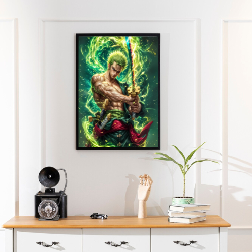 Roronoa Zoro with Enma Sword – One Piece Aesthetic A4 Poster