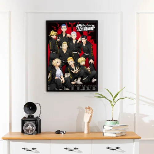 Tokyo Manji Gang Poster|Exclusive A4 poster of Tokyo Manji Gang members in a detailed and bold design