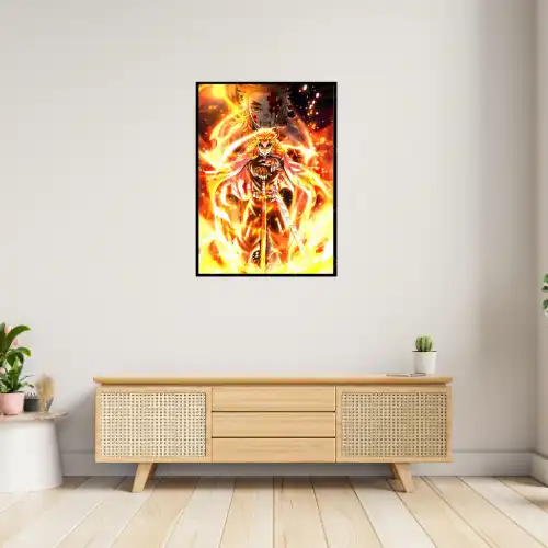 Kyojuro Rengoku – Flame Hashira Demon Slayer A4 Size Wall Poster