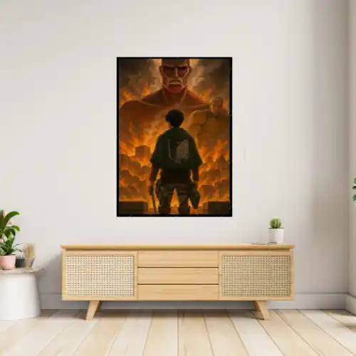 Confrontation with Titans – Attack on Titan A4 Size Wall Poster